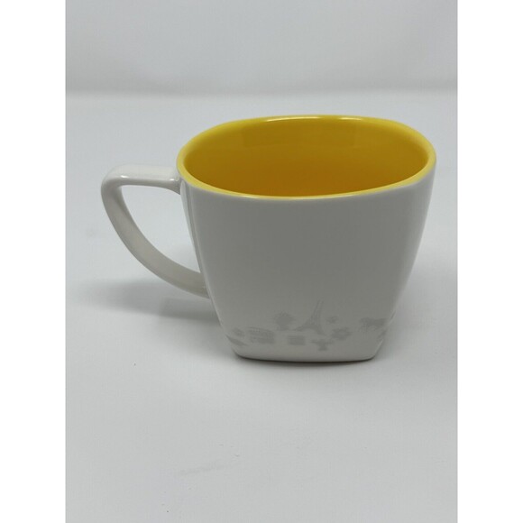 Set of 3 Coffee Bean & Tea Leaf Square Mugs 10, 8, 4oz Ceramic Multi Color - Picture 7 of 11